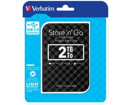 HDD Verbatim Store 'n' Go Portable 2TB Black (53195)