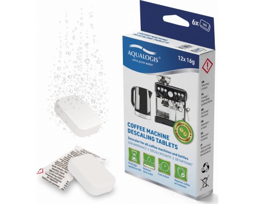 AQUALOGIS Odkamieniacz w Tabletkach Do Ekspresu Jura Krups Siemens Tassimo 12 Tabletek