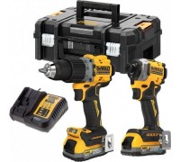 Dewalt ZESTAW WKRĘTARKA DCD805 + ZAKRĘTARKA DCF850 18V 2*1.7AH