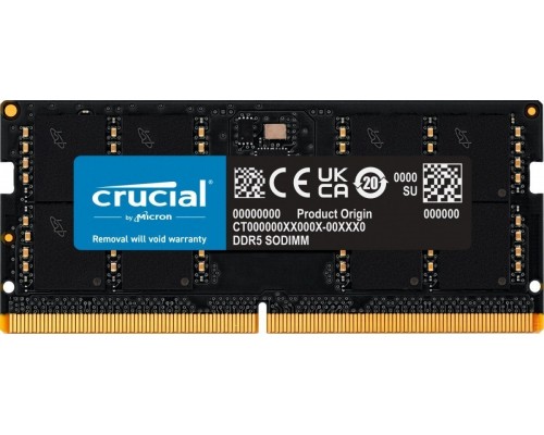 Crucial SODIMM, DDR5, 48 GB, 5600 MHz, CL46 (CT48G56C46S5)