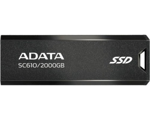 SSD ADATA Dysk SSD zewnętrzny SC610 2000 GB USB3.2A Gen2 czarny