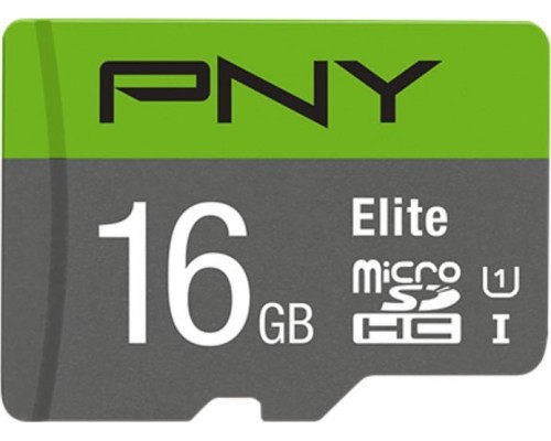 SD  PNY Elite MicroSDHC 16 GB Class 10 UHS-I/U1  (P-SDU16GU185GW-GE)