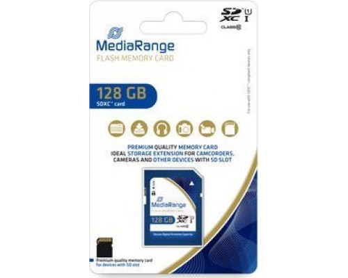 SD  MediaRange MR969 SDXC 128 GB Class 10 UHS-I/U1  (MR969)