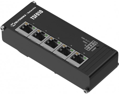 Switch Teltonika Teltonika NETWORKS TSF010 Flat Ethernet Switch   Fast Ethernet (10/100) DIN rail Black