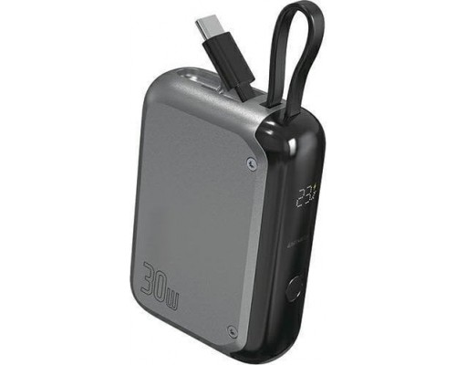 4smarts 4smarts Pocket mit USB-C Kabel 10000mAh, Space Grey