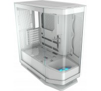 Komputer Cougar COUGAR | FV270 White | PC Case | Mid tower / Tempered, Curved Glass Perimeter / Quick Detachable Air Filters / Up to 9 Fans (1x120mm RGB Preinstalled) / White