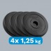 Rebel Bitumena slodžu komplekts 4x1.25kg, caurums 31mm, klasiskais disks, REBEL ACTIVE