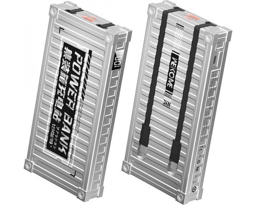 Wekome WEKOME WP-339 Container Series - Power  10000 mAh Super Charging With built-in cable USB-C & Lightning PD 20W + QC 22.5W (Silver)