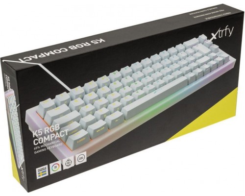 Cherry Xtrfy K5 Gaming Keyboard, TKL, RGB - transparent/wei
