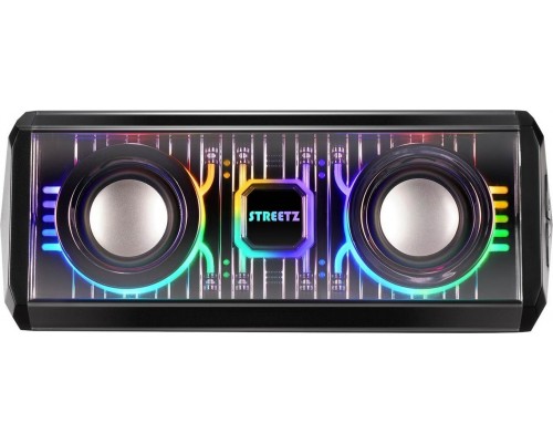 Permatoma bluetooth STREETZ su TWS ir LED šviesos efektais / 6612078 / S310-BLK