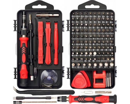 TOOLKITI PRECYZYJNYCH Z BITAMI BSA-115 czerwony