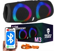 GŁOŚNIK BEZPRZEWODOWY BLUETOOTH RGB M3 CZARNY
