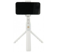 RoGer 2in1 Pašportreta nūjiņa + Tripods Teleskopisks statīvs ar Bluetooth tālvadības pulti White