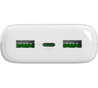 Puro DAILY 20 PLUS 20000mAh 2x USB-A / 1x USB-C 22.5W PD AFC - White