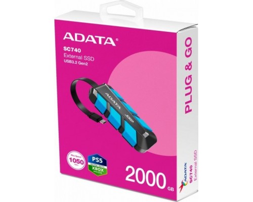 adata SSD SC740 2TB U3.2C 1050/1000 MB/s blue