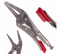 Szczypce zaciskowe morse'a – proste wydłużone szczęki – 225mm CrV (6/48)