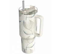 Quokka Stream -   of steel stainlessj 1200 ml with a straw (Cotton)
