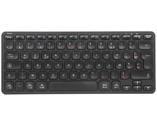 Targus - Tastatur - Mehrgerate - compact - antimicrobial - kabellos - Bluetooth 5.1 - Franzosisch - Schwarz