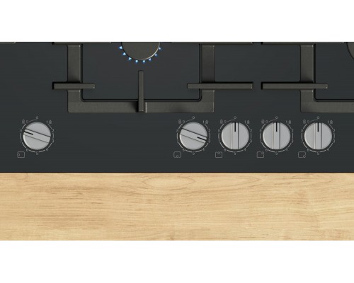 Bosch Serie 6 PPM9A6I40 płyta kuchenna Czarny Wbudowany 90 cm Gaz 5 stref(y)