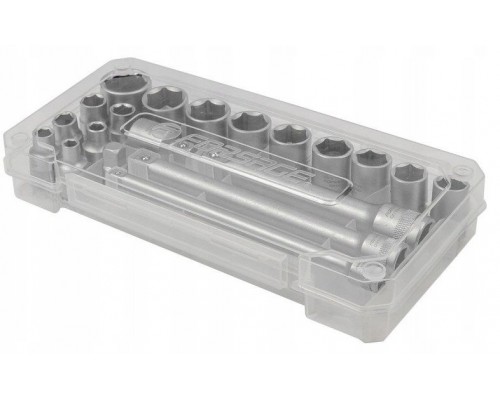 3/8" 20el. z nasadkami (6-22mm), adapterami i przedłużkami