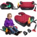 FOTELIK SAMOCHODOWY PODKŁADKA SIEDZISKO Z ISOFIX BORDOWO-SZARY PIKOWANY R129 125-150 CM