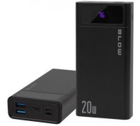 BLOW  20000MAH QC+PD 20W + LIGHTNING CZARNY PB20E