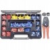 TOOLCRAFT PZ-504 820927 Crimptænger-sæt 1004 dele Koaksial-stikforbindelse, Uisolerede kabelsko, Isolerede kabelsko RG6, RG58, RG59, RG62