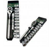 1/2" nasadki, grzechotka 12el (10-24mm) (6-kątnych)