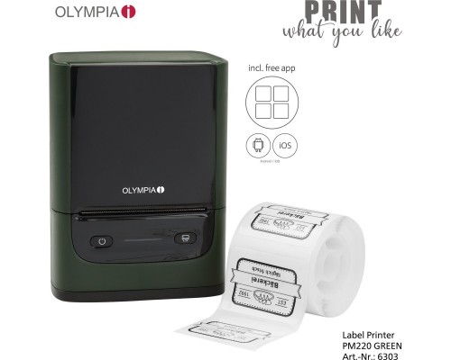 Olympia Etikettendrucker PM 220 grün