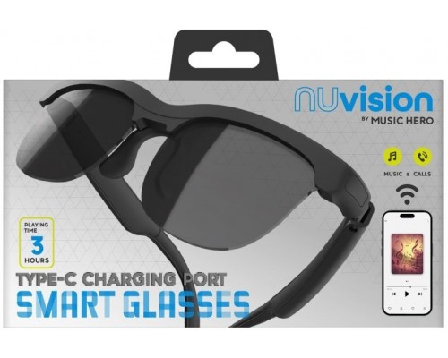 Inteligentne okulary przeciwsłoneczne z słuchawkami SBS NUvision 8018417500169 MHSUNGLASSBTK (8018417500169)