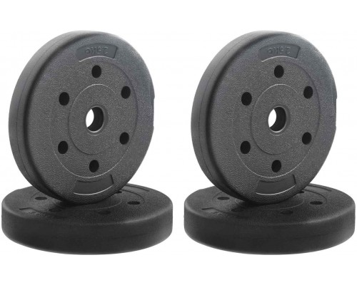 vidaXL Platee obciążeniowe 4 pcs black 21 x 3.8 cm