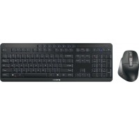 Cherry Stream desktop ultimate klawiatura Dołączona myszka do biura/domowego użytku USB + RF Wireless + Bluetooth QWERTY Angielski Black
