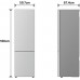 LG GBBSJ10EPY Refrigerator, E, Free-standing, Combi, Height 1.86 m, Net fridge 220 L, Net freezer 113 L, Silver