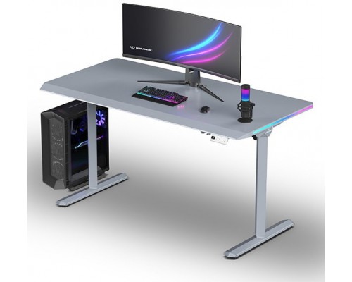 Gaming galds Ultradesk Gaming galds dla gracza QUEST, 140x70cm, 72-120cm, szary-szary