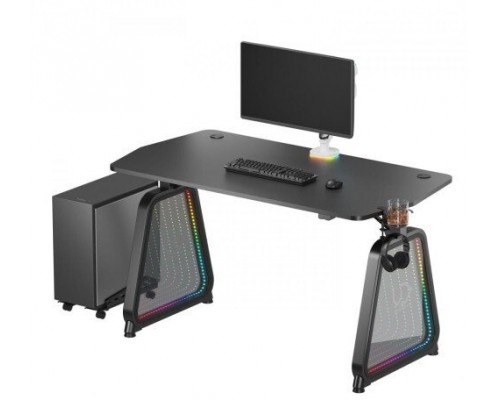 Gaming galds Ultradesk Gaming galds dla gracza QUEST, 140x70cm, 72-120cm, czarny-szary
