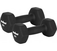 Hantelki cast iron neoprene HEX 2x5kg, REBEL ACTIVE