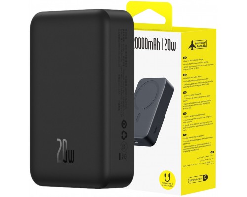 Baseus EnerFill FM41 Ultra-Mini Magnetyczny Power Bank 20W 20000mAh Black