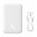 Baseus Baseus Airpow 6000mAh 20W  kablem Baseus Simple USB-C (20V/3A) 30cm - White