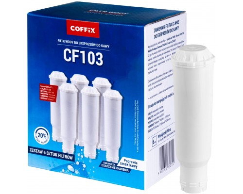 Coffix Filtr do ekspresu Melitta Nivona Krups Bosch Siemens COFFIX CF103 zamiennik 6 szt.
