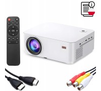 QIKtech RZUTNIK PROJEKTOR SMART TV WIFI FULL HD 4K 9000lm LCD LED BLUETOOTH ANDROID (biały)