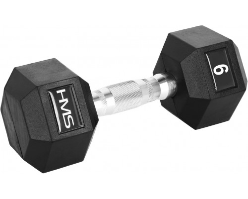 HMS ‎‎Hantel Hex Pro rubberized 1 x 9 kg