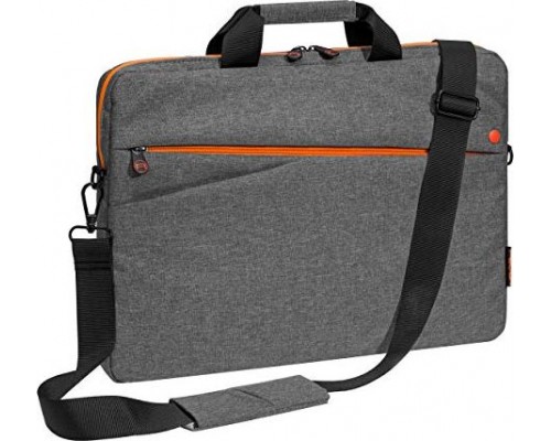 Pedea na laptopa PEDEA Modna torba na laptopa do 17,3 cala (43,9 cm) na ramię z paskiem na ramię, szaro-pomarańczowa