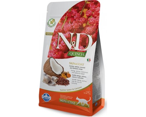 Farmina N&D Quinoa feline SKIN & COAT HERRING 300g