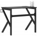 Gaming galds vidaXL 325400 Black 90 cmx60 cm