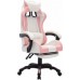 vidaXL z LED RGB White-Pink with footrest