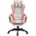 vidaXL z LED RGB White-Pink with footrest