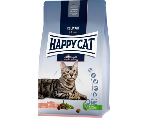 Happy Cat Culinary Atlantic Salmon, sucha karma, dla kotów adults, łosoś atlantycki, 1,3 kg, worek