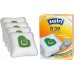 Melitta Swirl vacuum cleaner bags R39 MicroPor Plus AntiBac Green (4 bags + 1 filter, for Rowenta, Moulinex)