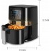 Air Fryer LED display-with viewing window 1600W 4L Black VDE/Maha