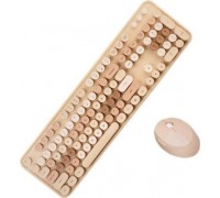 Mofii Wireless zestaw klawiatura + mouse MOFII Sweet 2.4G (Biało-Beige)